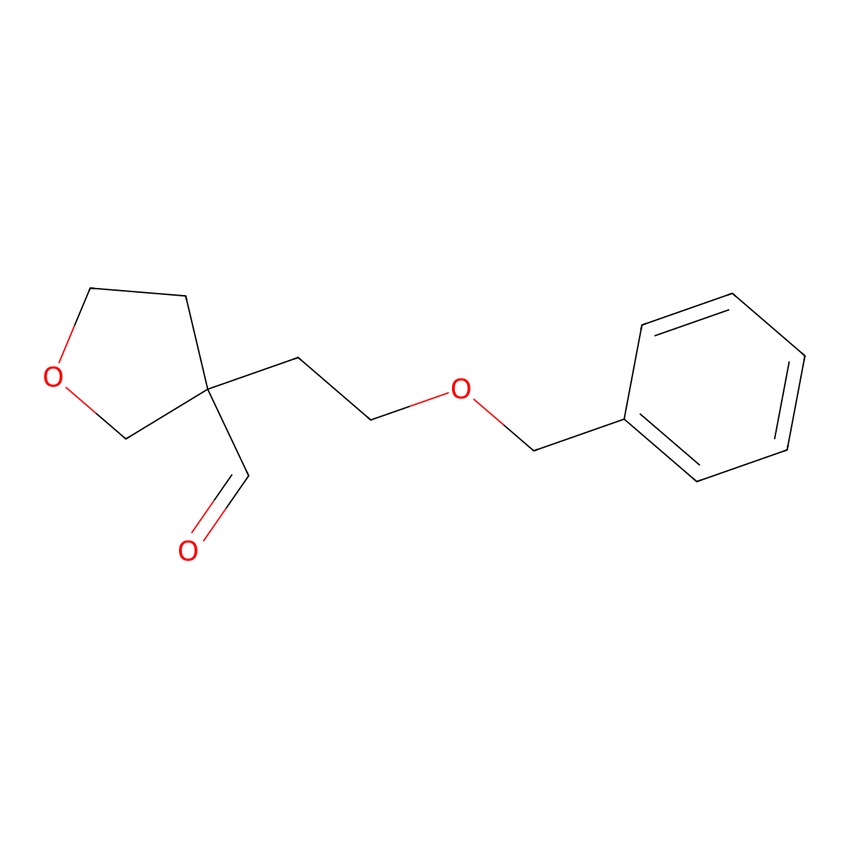 3-[2-(Benzyloxy)ethyl]oxolane-3-carbaldehyde molecular structure, CAS 1934451-45-2