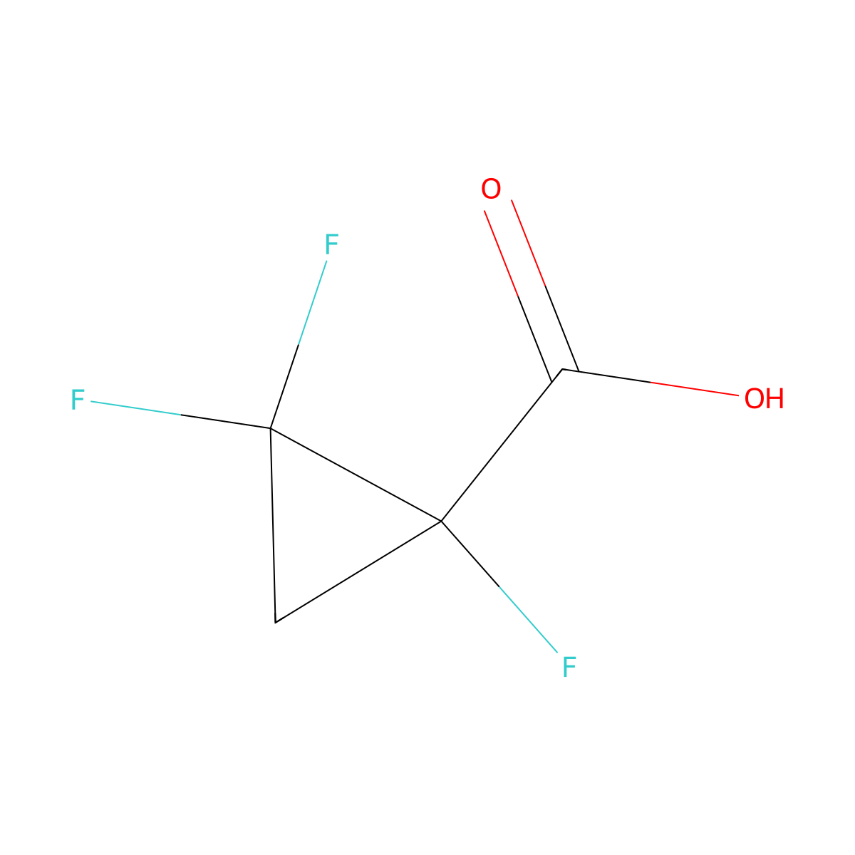 1,2,2-Trifluorocyclopropane-1-carboxylic acid molecular structure, CAS 1934452-76-2