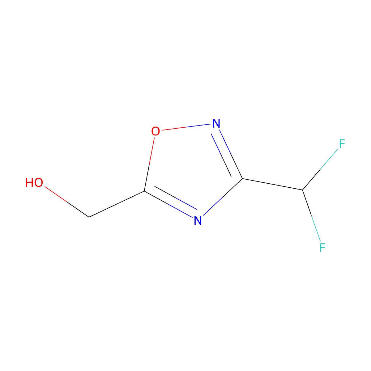 [3-(Difluoromethyl)-1,2,4-oxadiazol-5-yl]methanol molecular structure, CAS 1934455-03-4