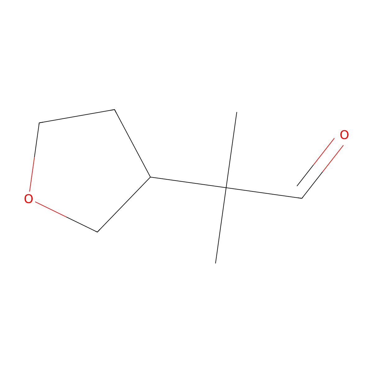 2-Methyl-2-(oxolan-3-yl)propanal molecular structure, CAS 1934456-60-6