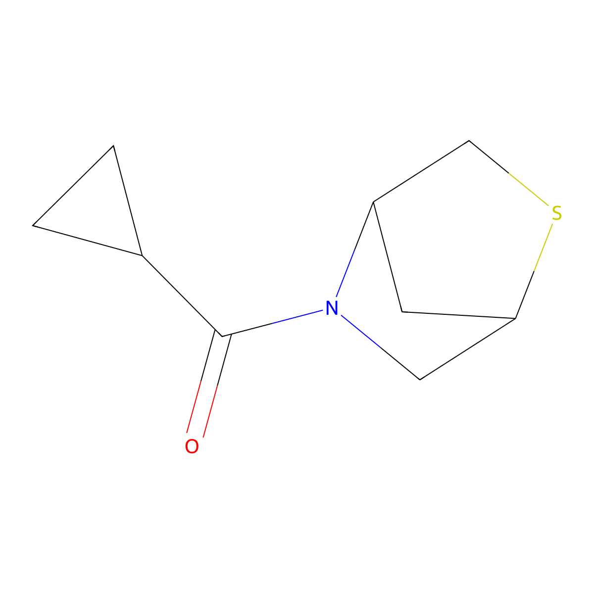 2-Thia-5-azabicyclo[2.2.1]heptan-5-yl(cyclopropyl)methanone molecular structure, CAS 1934457-57-4