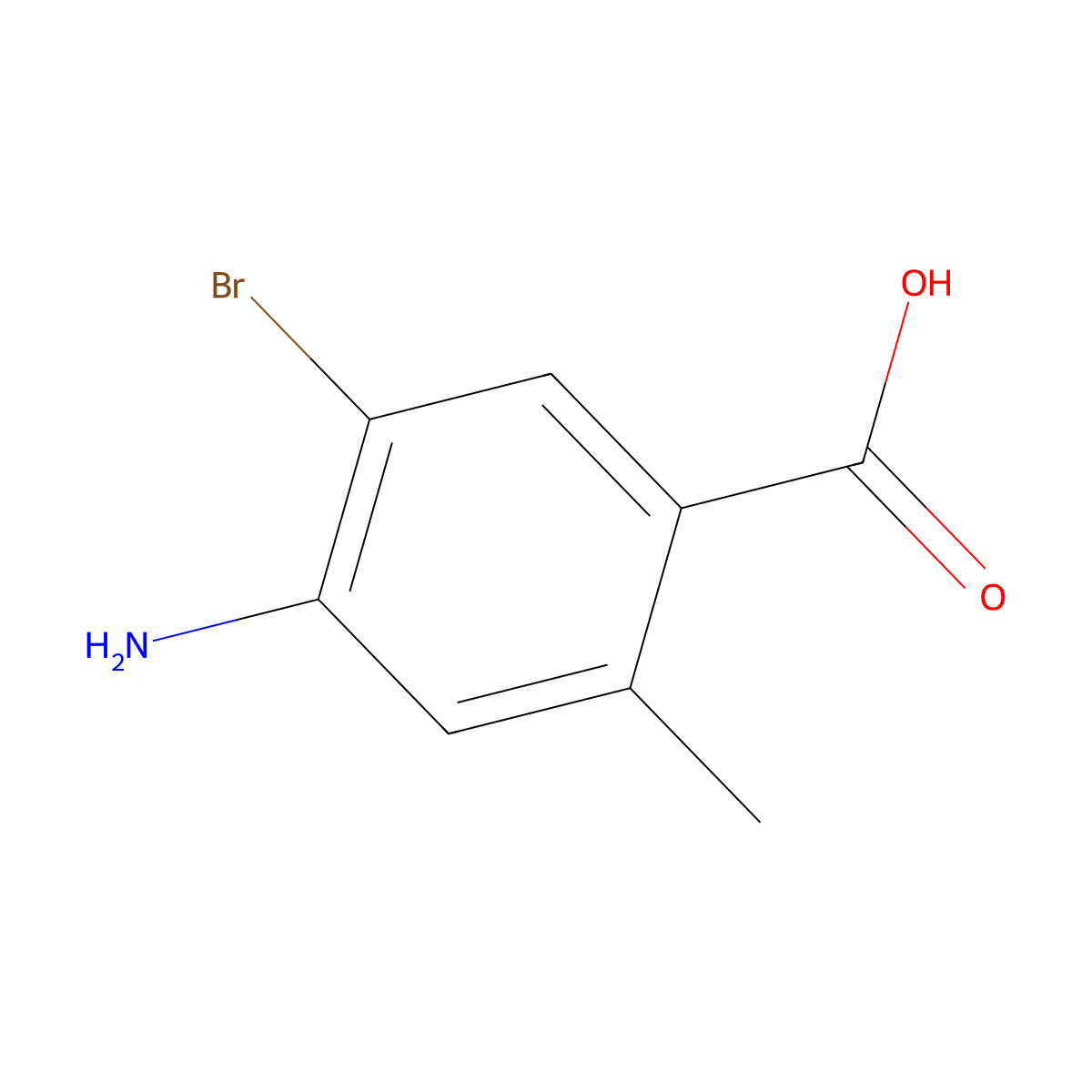 4-Amino-5-bromo-2-methylbenzoic acid molecular structure, CAS 1934458-01-1