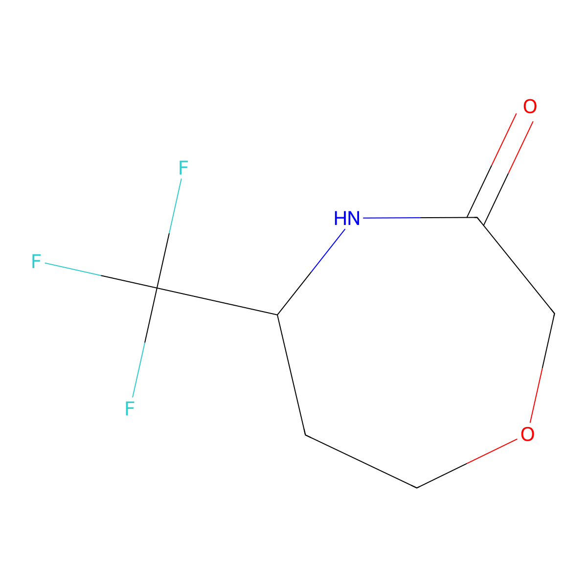 5-(Trifluoromethyl)-1,4-oxazepan-3-one molecular structure, CAS 1934458-60-2