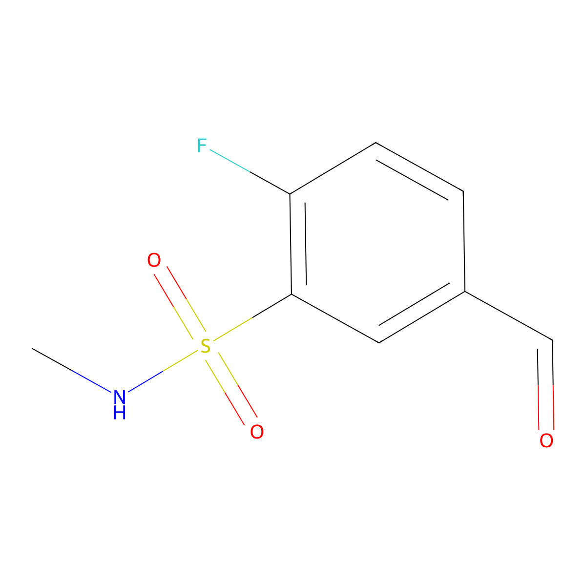 2-Fluoro-5-formyl-N-methylbenzene-1-sulfonamide molecular structure, CAS 1934458-88-4