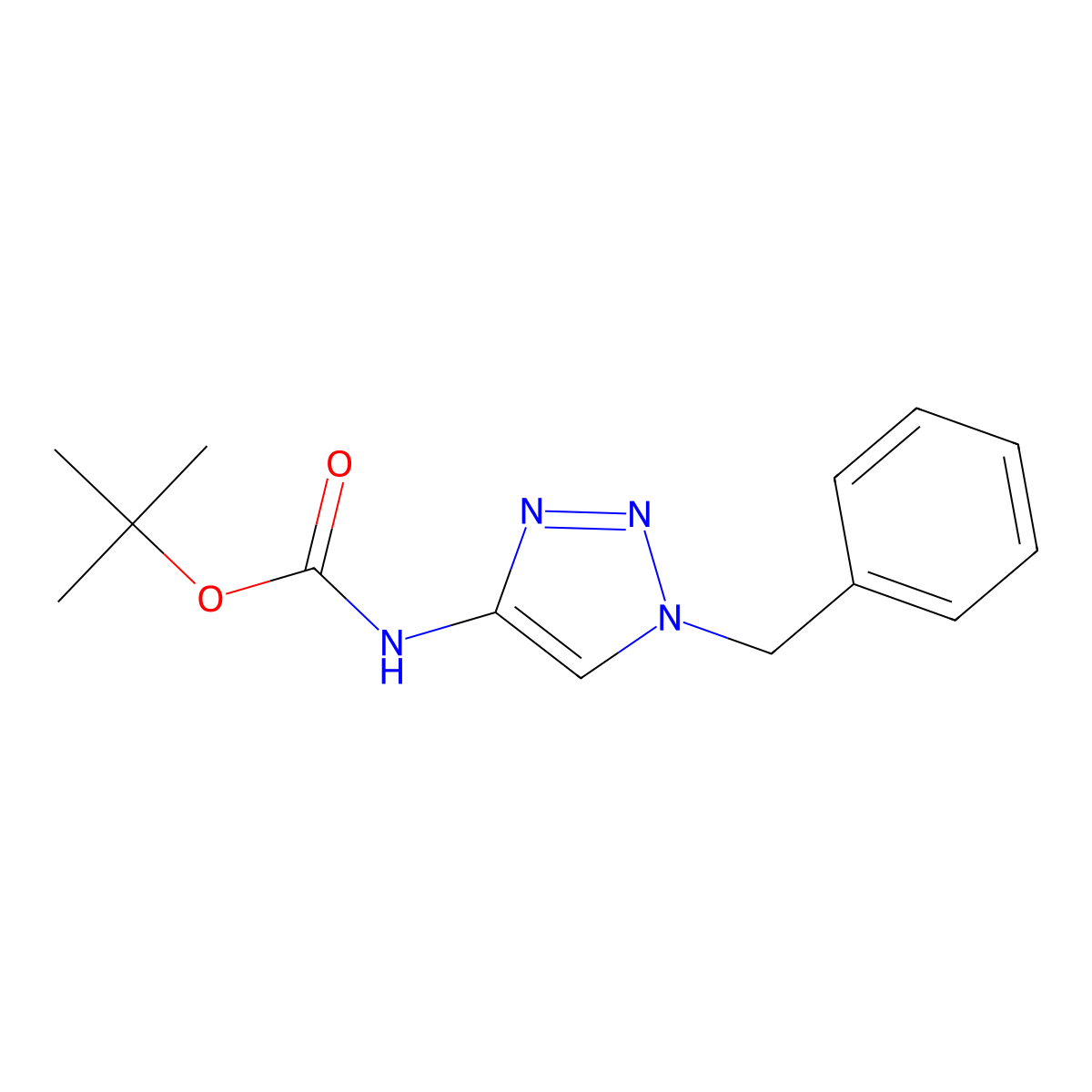 tert-butyl N-(1-benzyl-1H-1,2,3-triazol-4-yl)carbamate molecular structure, CAS 1934459-66-1