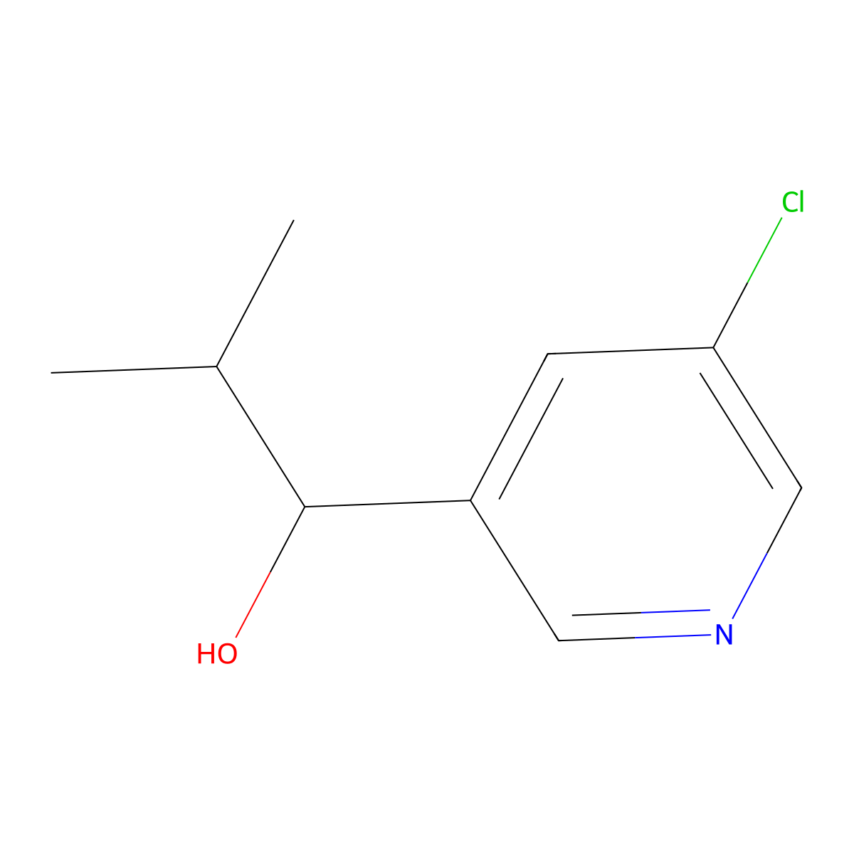1-(5-Chloropyridin-3-yl)-2-methylpropan-1-ol molecular structure, CAS 1934459-94-5