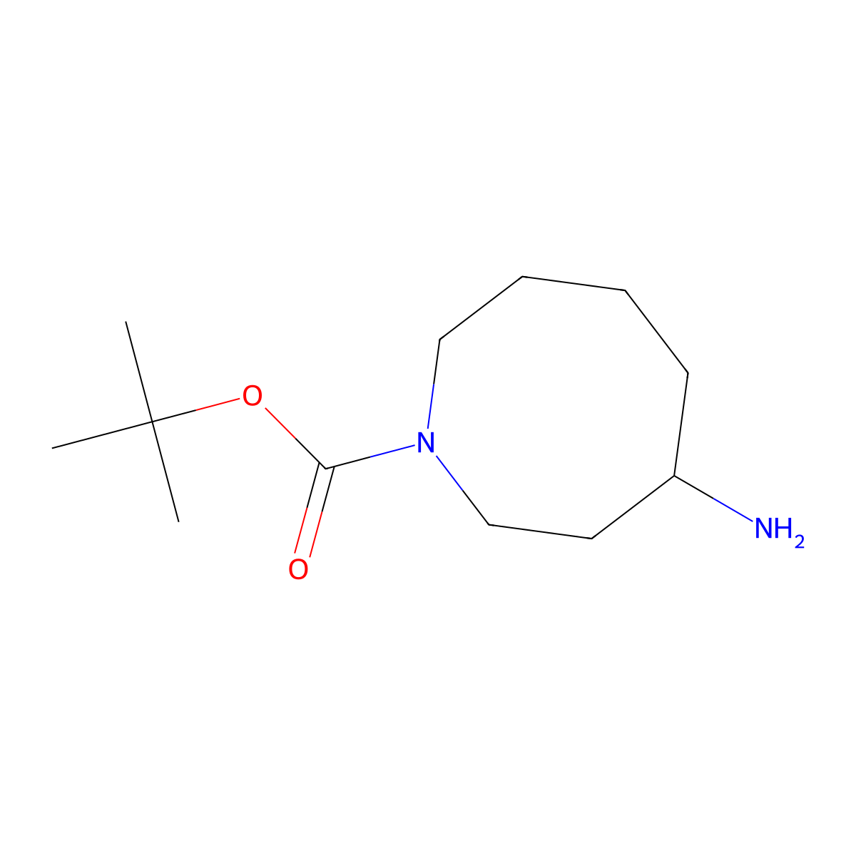 Tert-butyl 4-aminoazocane-1-carboxylate molecular structure, CAS 1934460-77-1