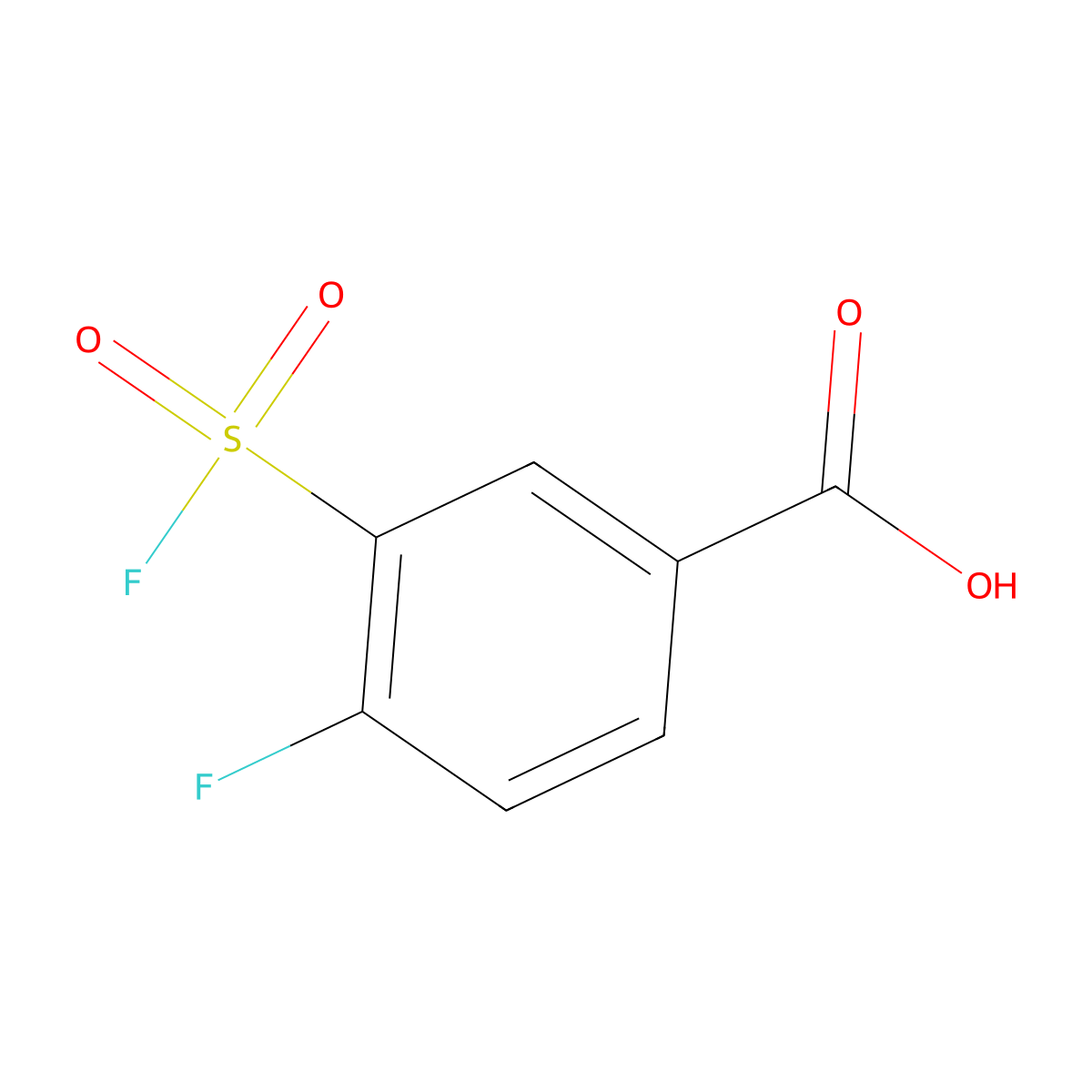 4-Fluoro-3-(fluorosulfonyl)benzoic acid molecular structure, CAS 1934460-95-3