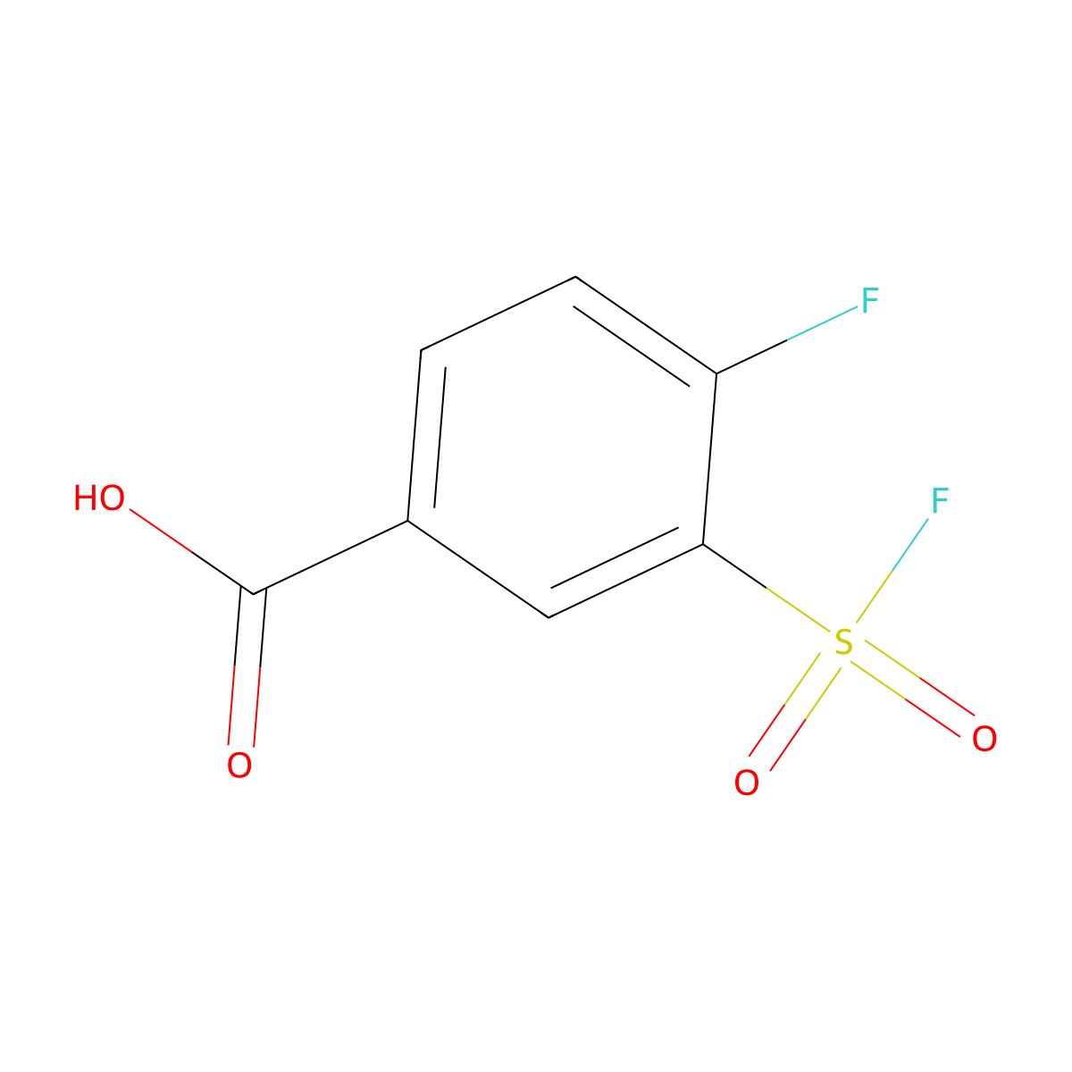 4-Fluoro-3-(fluorosulfonyl)benzoic acid molecular structure, CAS 1934460-95-3