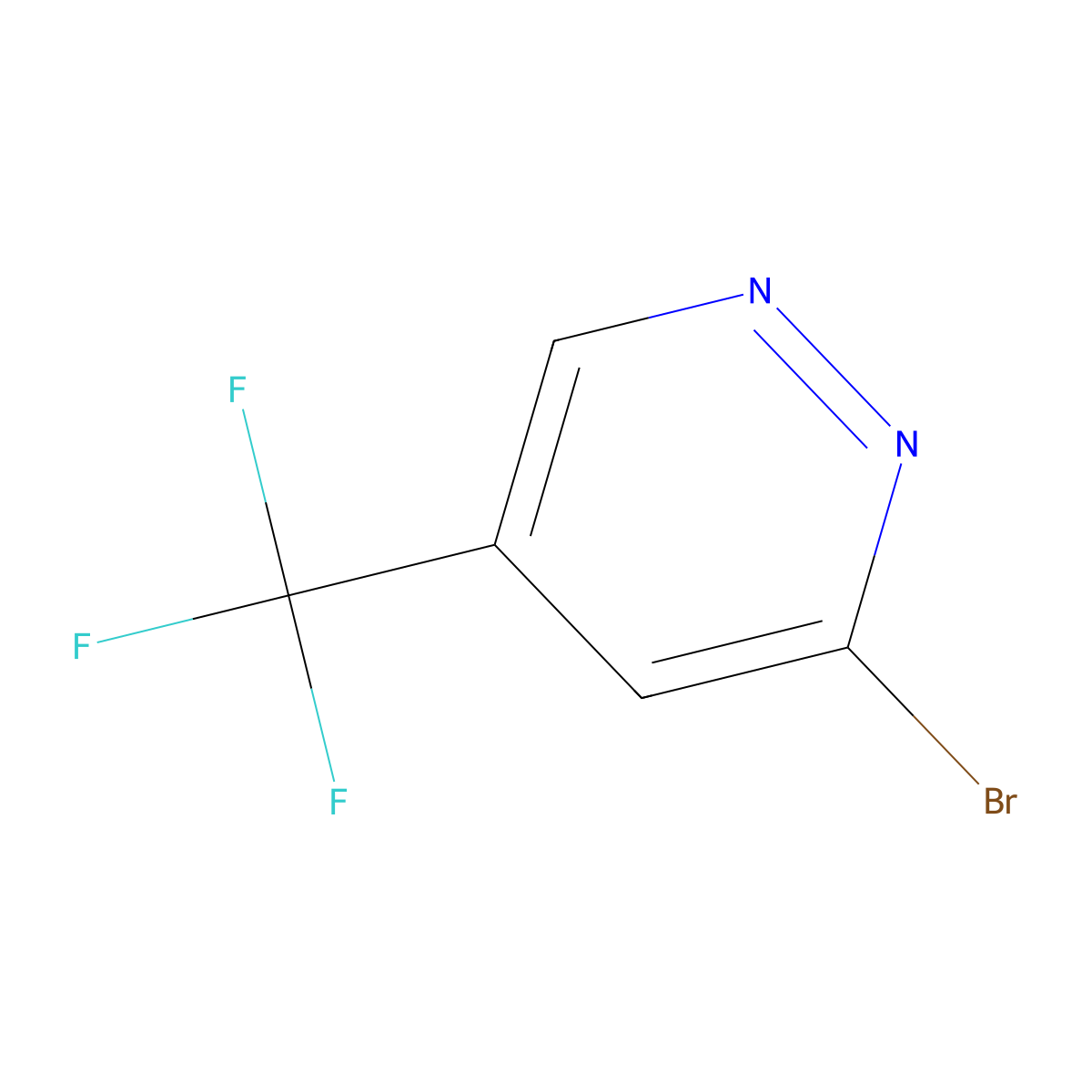 3-Bromo-5-(trifluoromethyl)pyridazine molecular structure, CAS 1934462-24-4