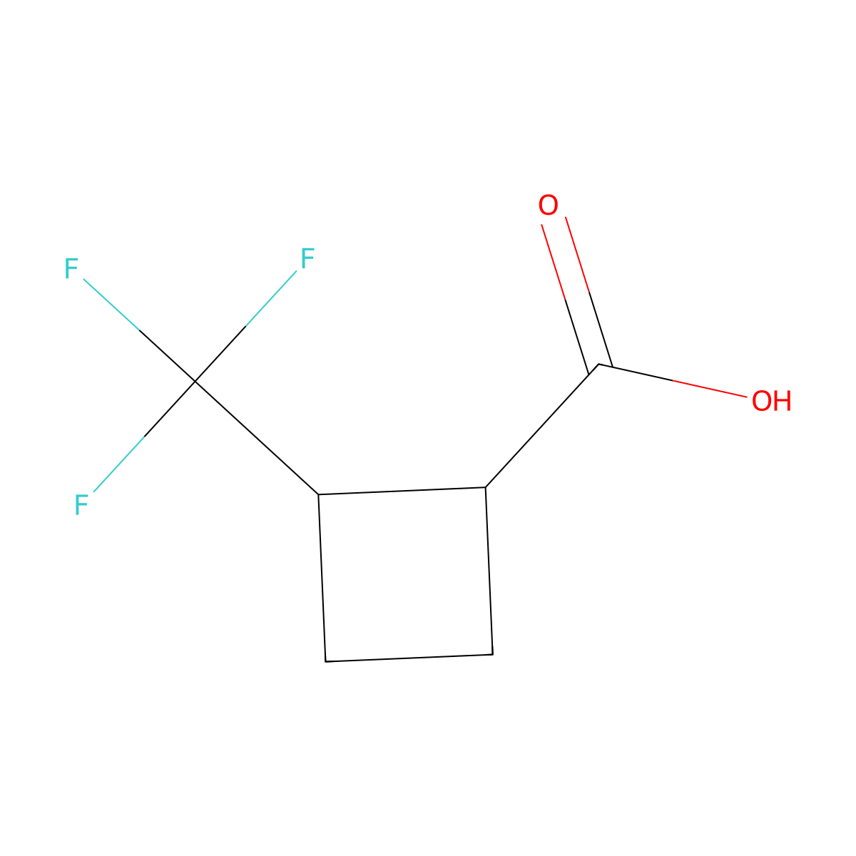 2-(Trifluoromethyl)cyclobutane-1-carboxylic acid molecular structure, CAS 1934463-10-1