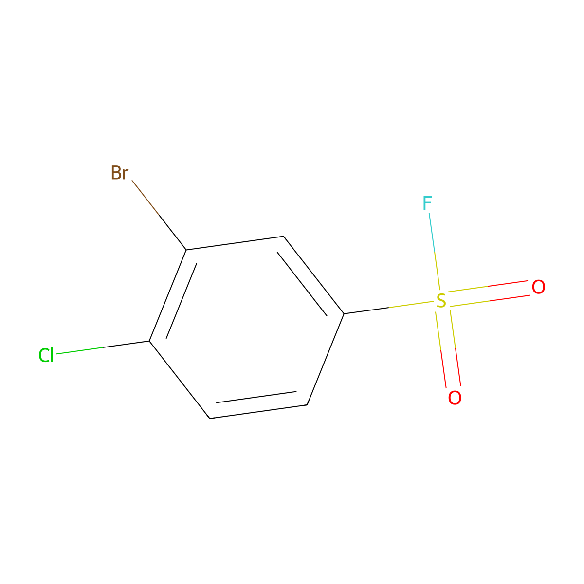 3-Bromo-4-chlorobenzene-1-sulfonyl fluoride molecular structure, CAS 1934463-74-7