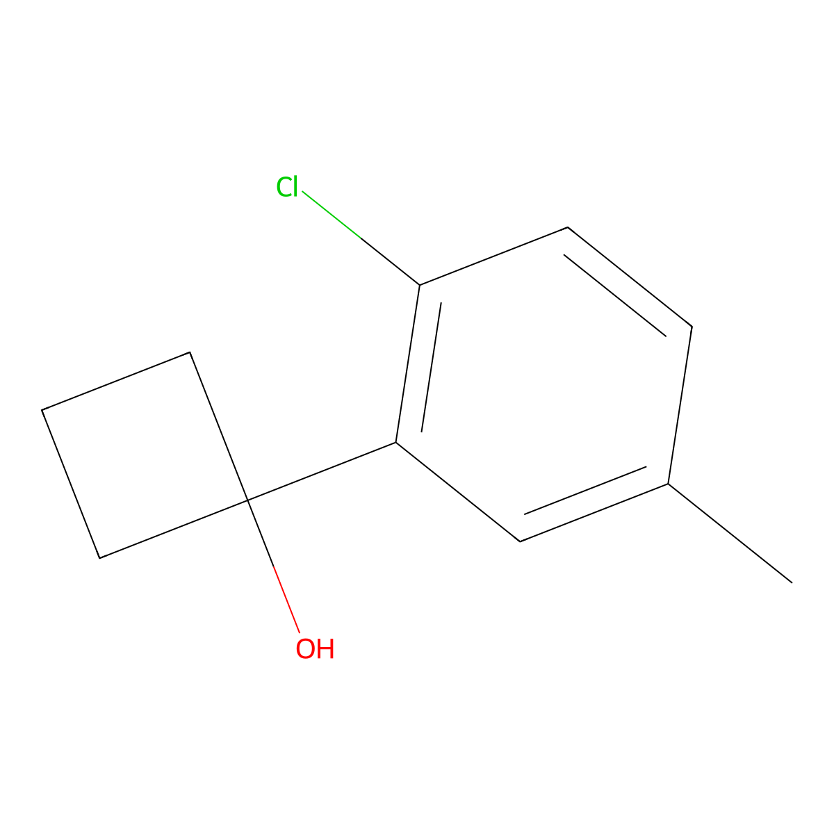1-(2-Chloro-5-methylphenyl)cyclobutanol molecular structure, CAS 1934464-32-0