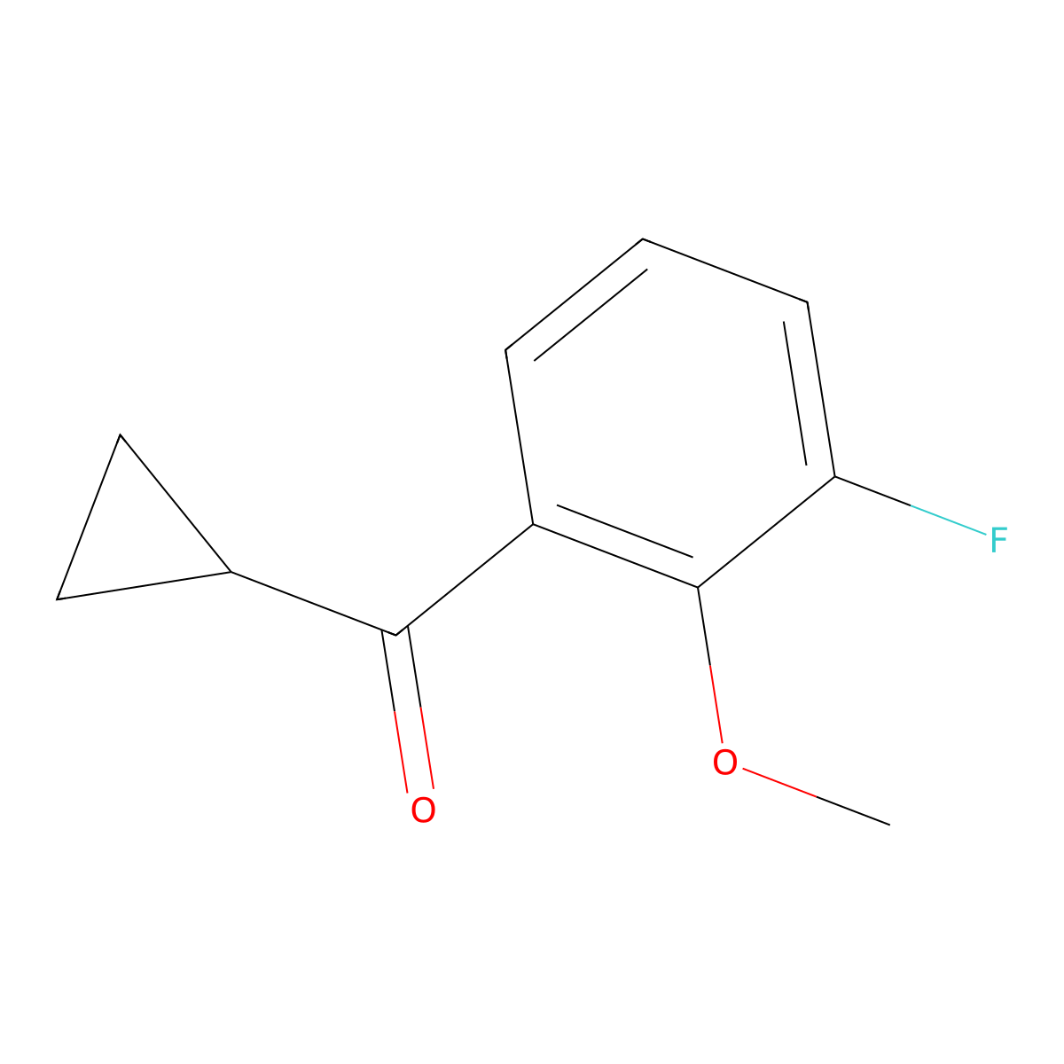 Cyclopropyl(3-fluoro-2-methoxyphenyl)methanone molecular structure, CAS 1934467-47-6