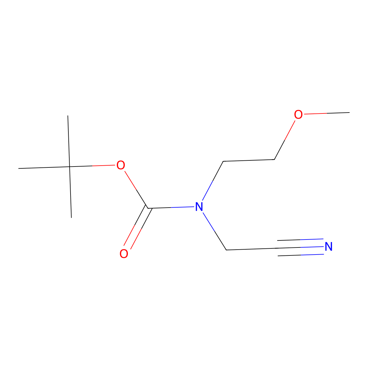 tert-butyl N-(cyanomethyl)-N-(2-methoxyethyl)carbamate molecular structure, CAS 1934468-46-8