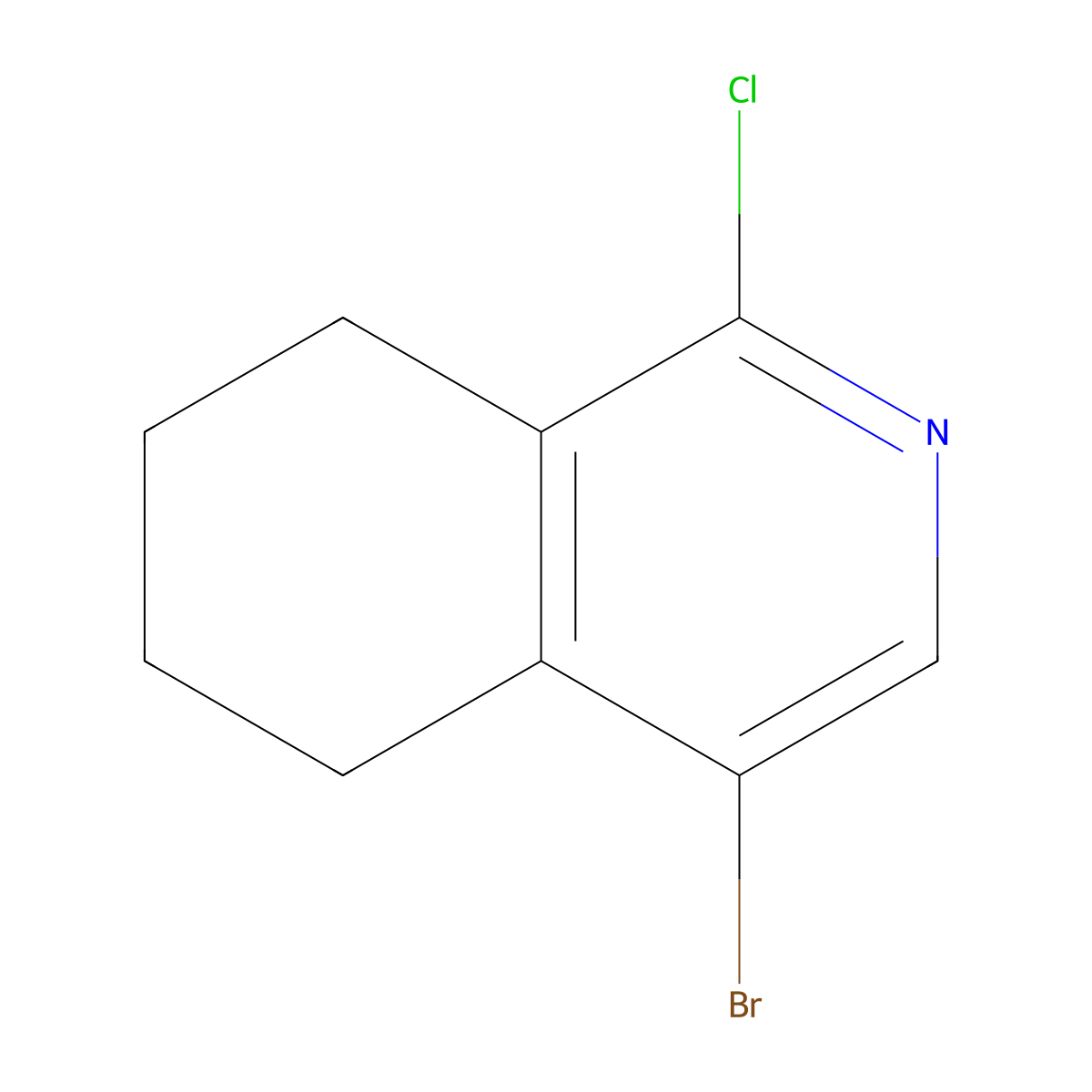 4-Bromo-1-chloro-5,6,7,8-tetrahydro-isoquinoline molecular structure, CAS 1934468-86-6