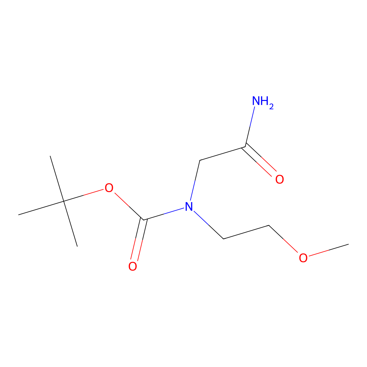 tert-butyl N-(carbamoylmethyl)-N-(2-methoxyethyl)carbamate molecular structure, CAS 1934469-04-1