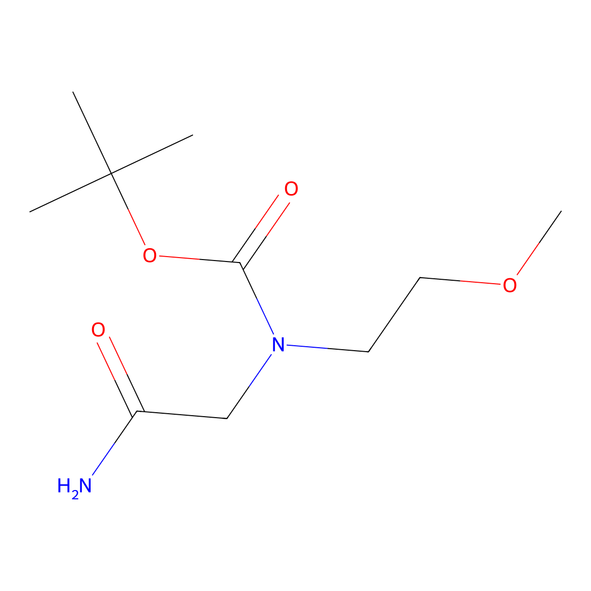 tert-butyl N-(carbamoylmethyl)-N-(2-methoxyethyl)carbamate molecular structure, CAS 1934469-04-1