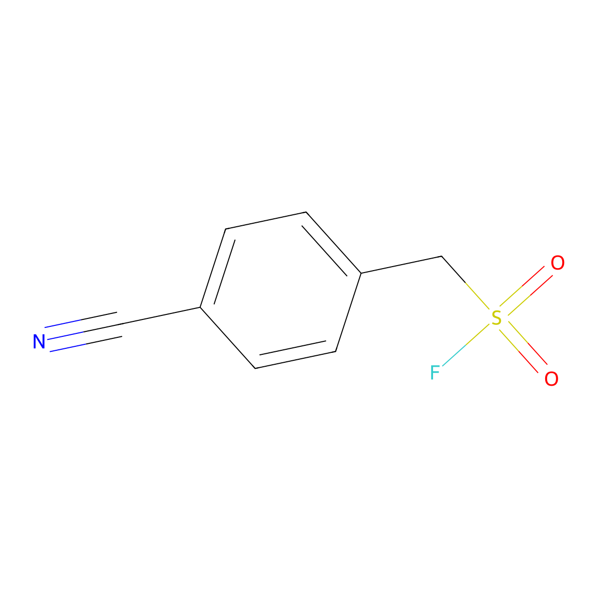 (4-Cyanophenyl)methanesulfonyl fluoride molecular structure, CAS 1934469-14-3