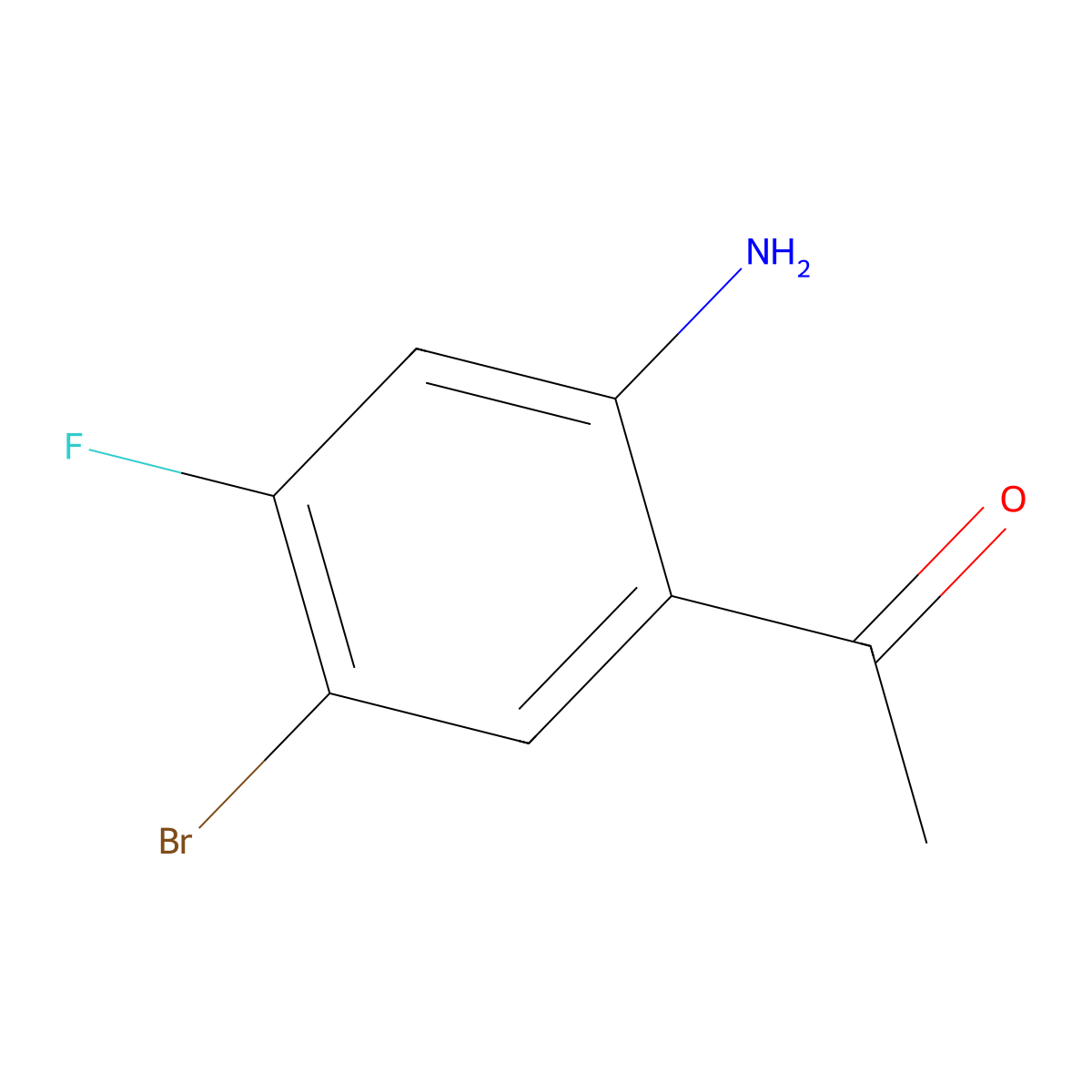 1-(2-Amino-5-bromo-4-fluorophenyl)ethan-1-one molecular structure, CAS 1934470-94-6