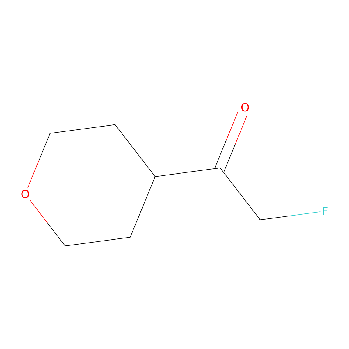 2-Fluoro-1-(oxan-4-yl)ethan-1-one molecular structure, CAS 1934471-08-5