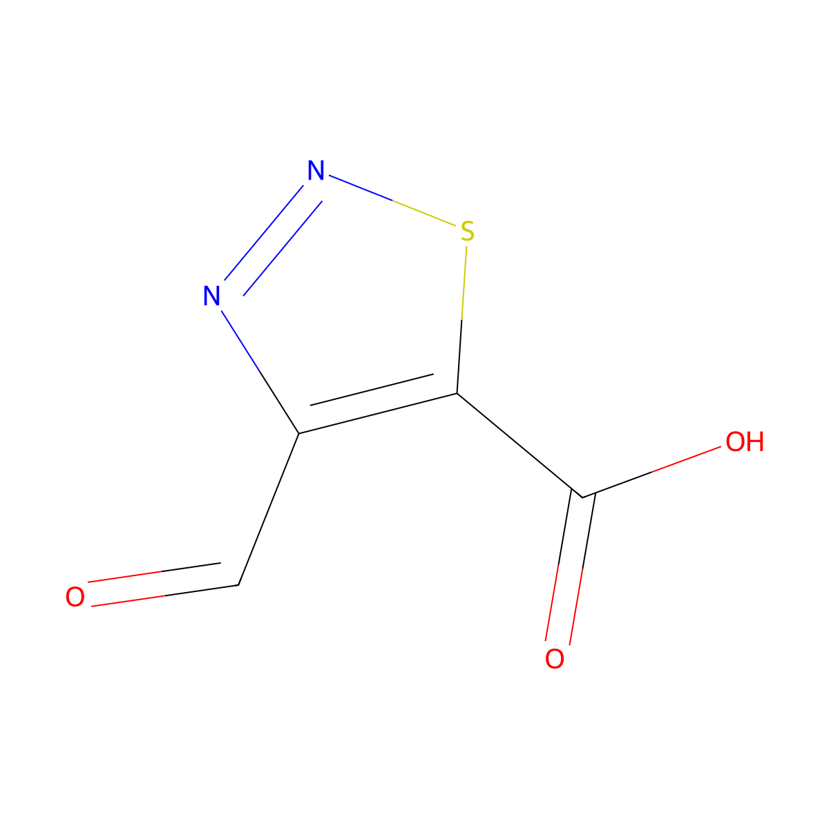 4-Formyl-1,2,3-thiadiazole-5-carboxylic acid molecular structure, CAS 1934471-23-4