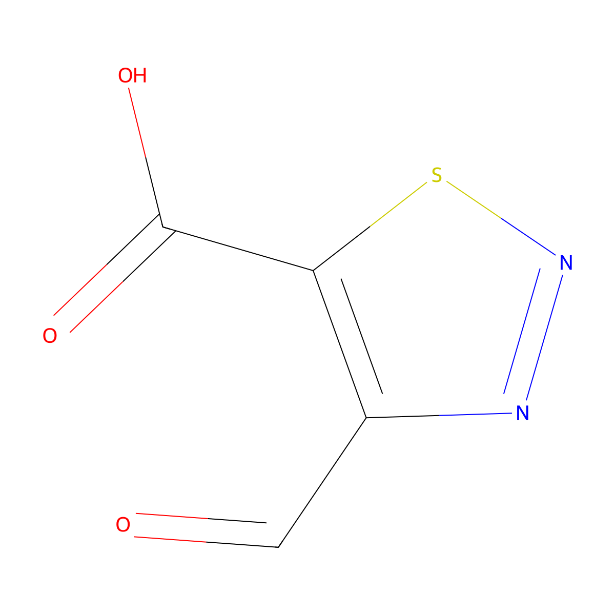 4-Formyl-1,2,3-thiadiazole-5-carboxylic acid molecular structure, CAS 1934471-23-4