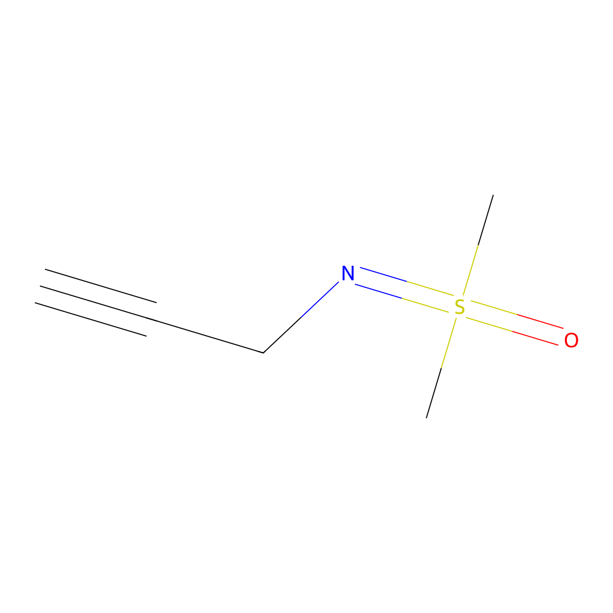 Dimethyl[(prop-2-yn-1-yl)imino]-lambda6-sulfanone molecular structure, CAS 1934471-26-7