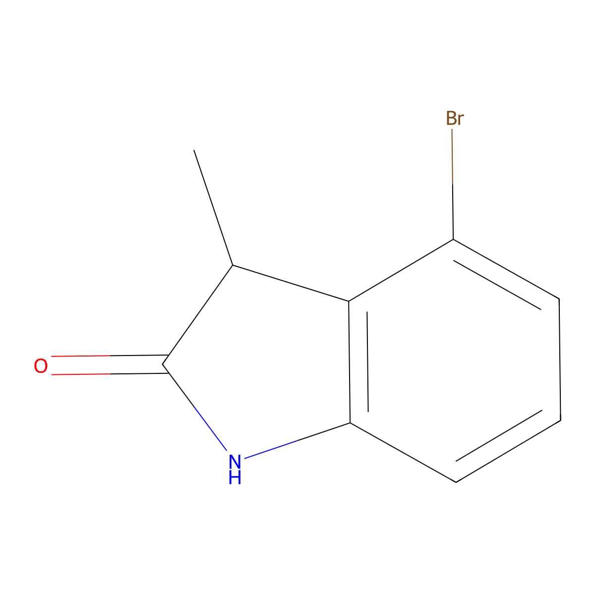 4-bromo-3-methyl-2,3-dihydro-1H-indol-2-one molecular structure, CAS 1934471-60-9