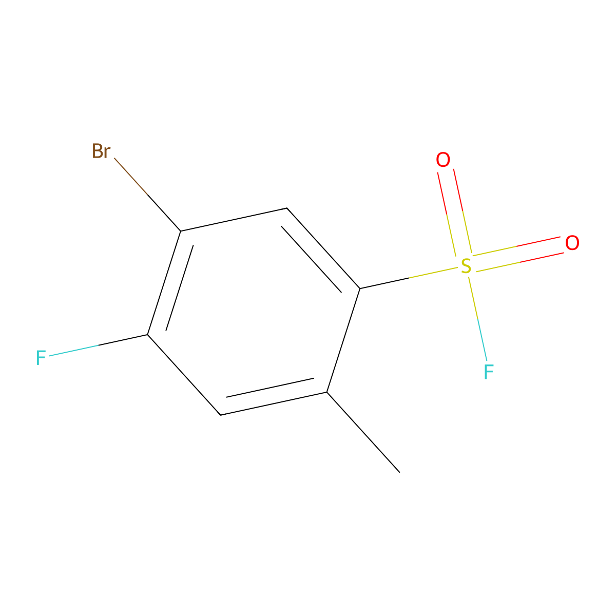 5-Bromo-4-fluoro-2-methylbenzene-1-sulfonyl fluoride molecular structure, CAS 1934472-12-4