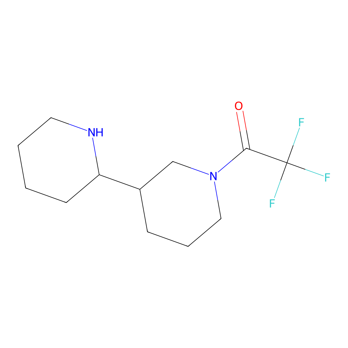 2,2,2-Trifluoro-1-[3-(piperidin-2-yl)piperidin-1-yl]ethan-1-one molecular structure, CAS 1934472-46-4