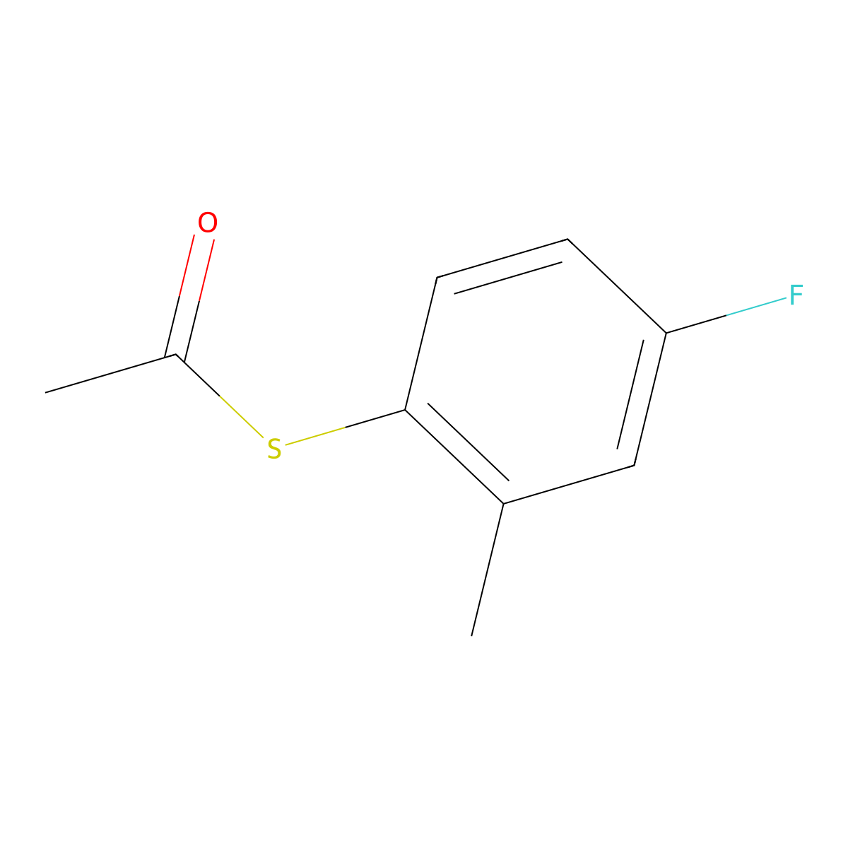 S-4-Fluoro-2-methylphenylthioacetate molecular structure, CAS 1934473-28-5
