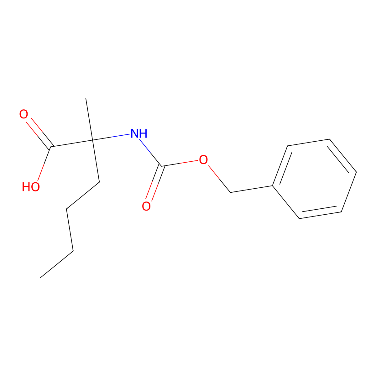 2-{[(Benzyloxy)carbonyl]amino}-2-methylhexanoic acid molecular structure, CAS 1934474-71-1