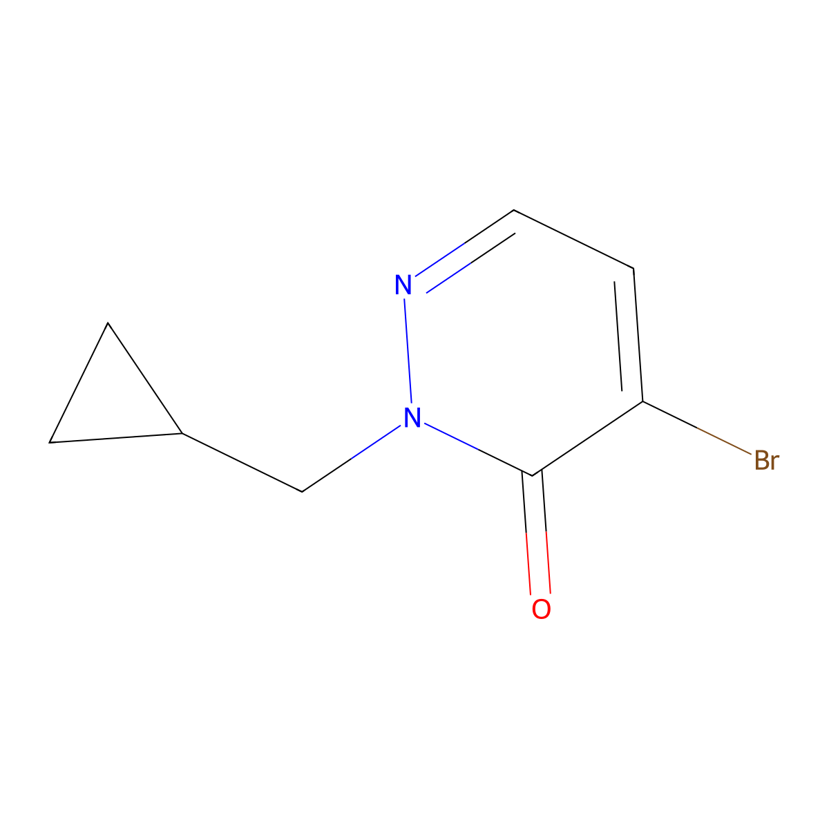 4-Bromo-2-(cyclopropylmethyl)pyridazin-3(2H)-one molecular structure, CAS 1934474-98-2
