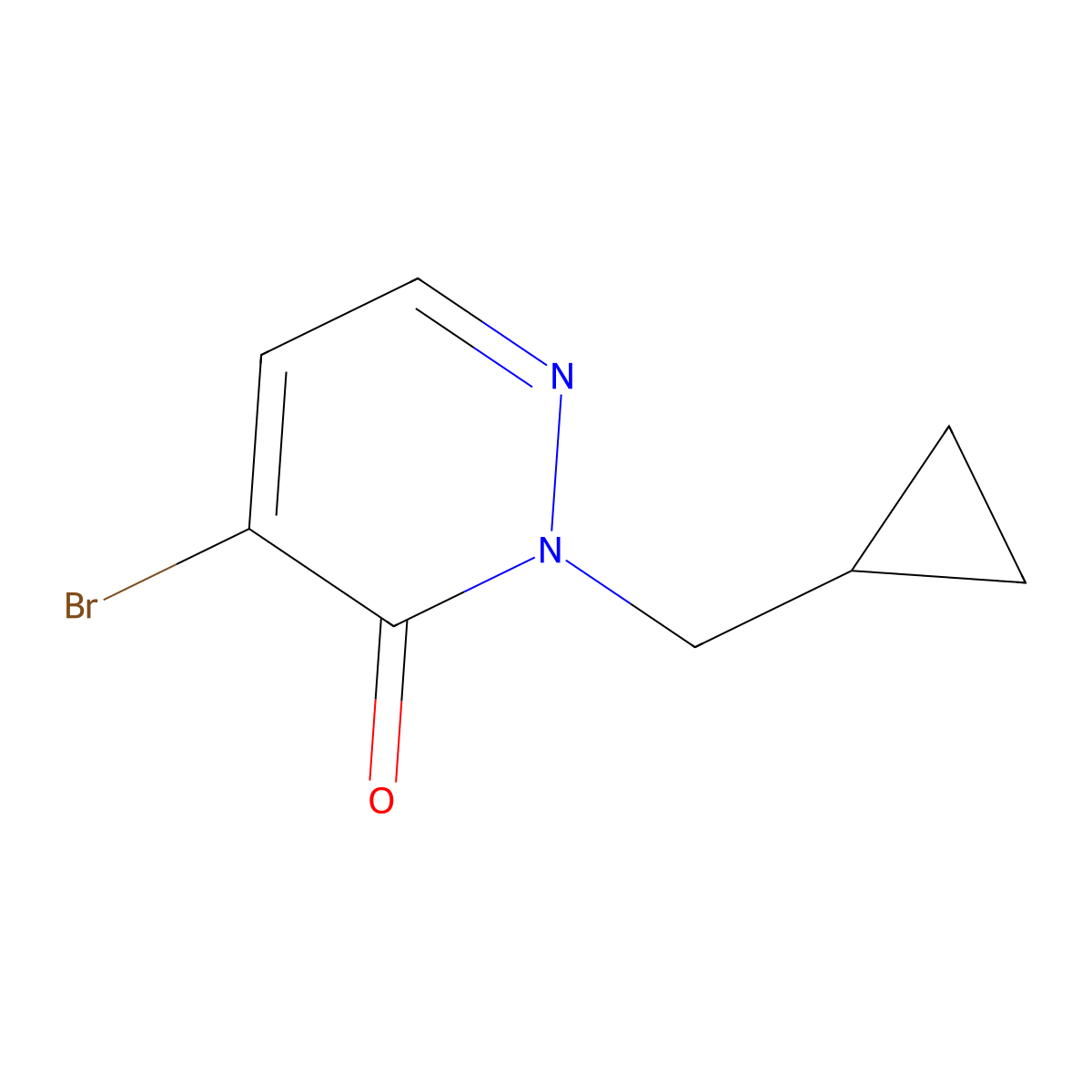4-Bromo-2-(cyclopropylmethyl)pyridazin-3(2H)-one molecular structure, CAS 1934474-98-2