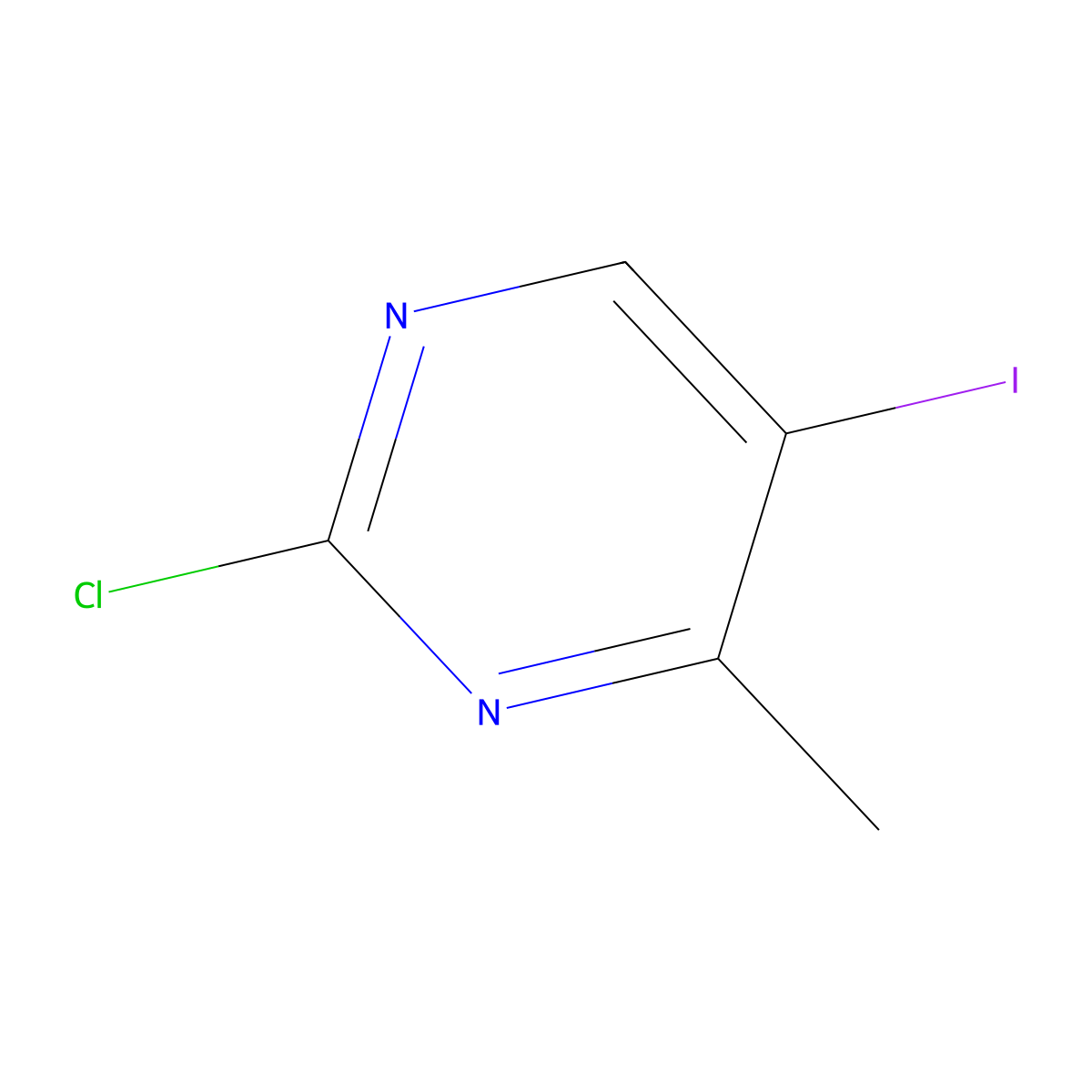 2-Chloro-5-iodo-4-methylpyrimidine molecular structure, CAS 1934475-51-0