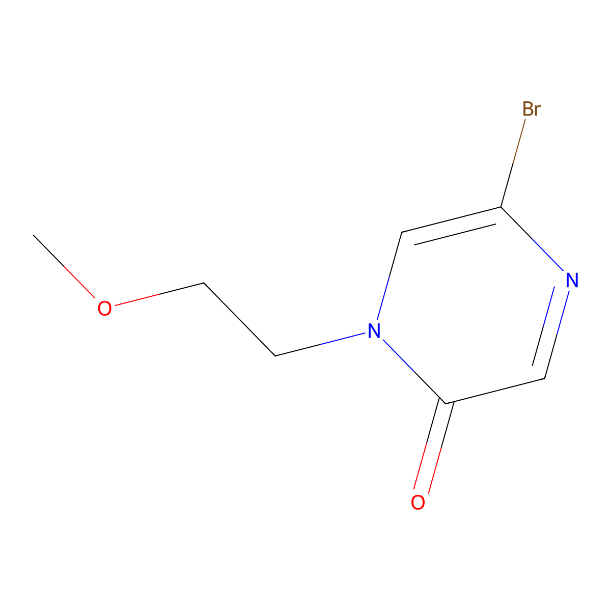 5-Bromo-1-(2-methoxyethyl)pyrazin-2(1H)-one molecular structure, CAS 1934475-60-1