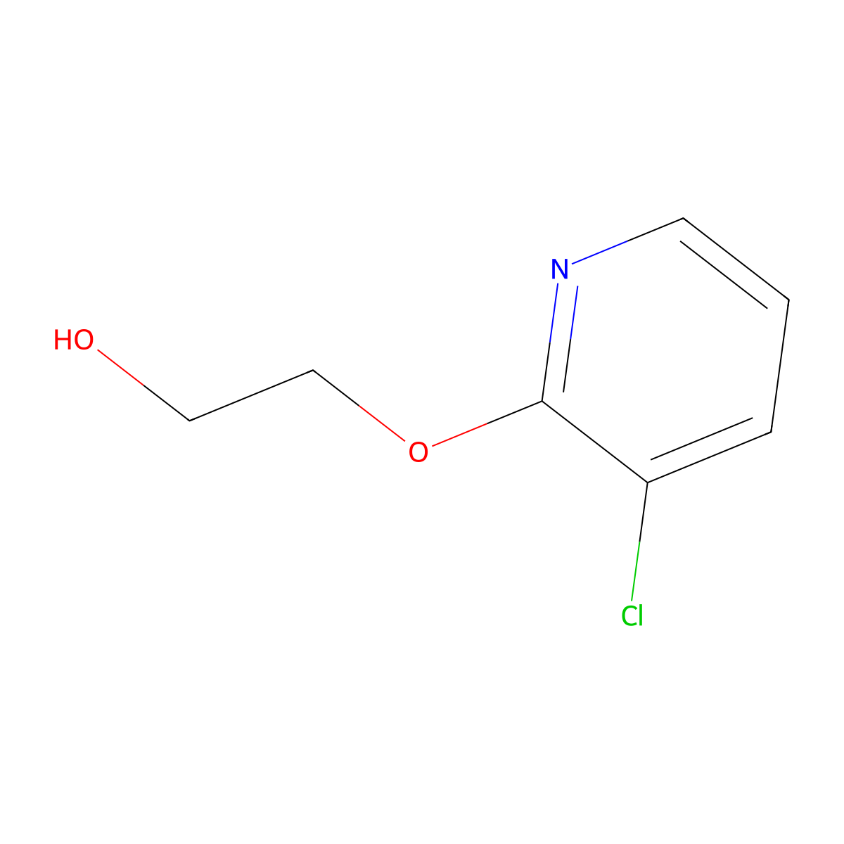 2-((3-Chloropyridin-2-yl)oxy)ethan-1-ol molecular structure, CAS 1934476-47-7
