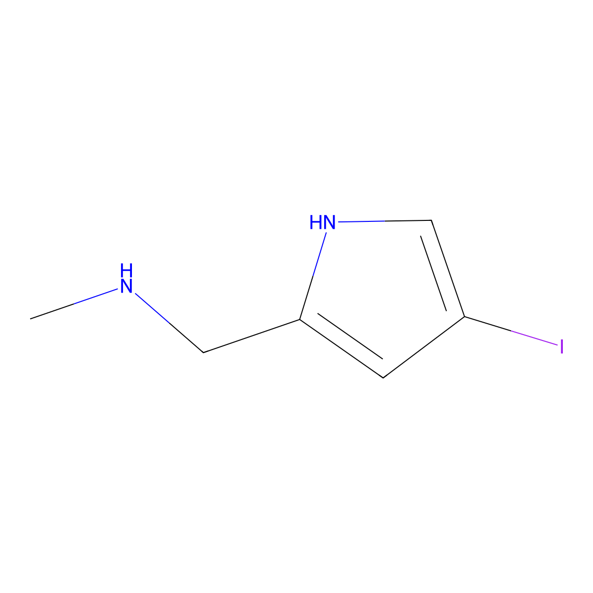 [(4-iodo-1H-pyrrol-2-yl)methyl](methyl)amine molecular structure, CAS 1934476-62-6