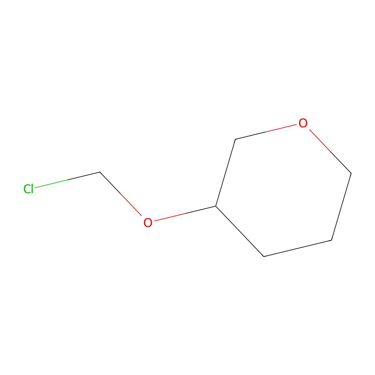 3-(Chloromethoxy)oxane molecular structure, CAS 1934477-13-0