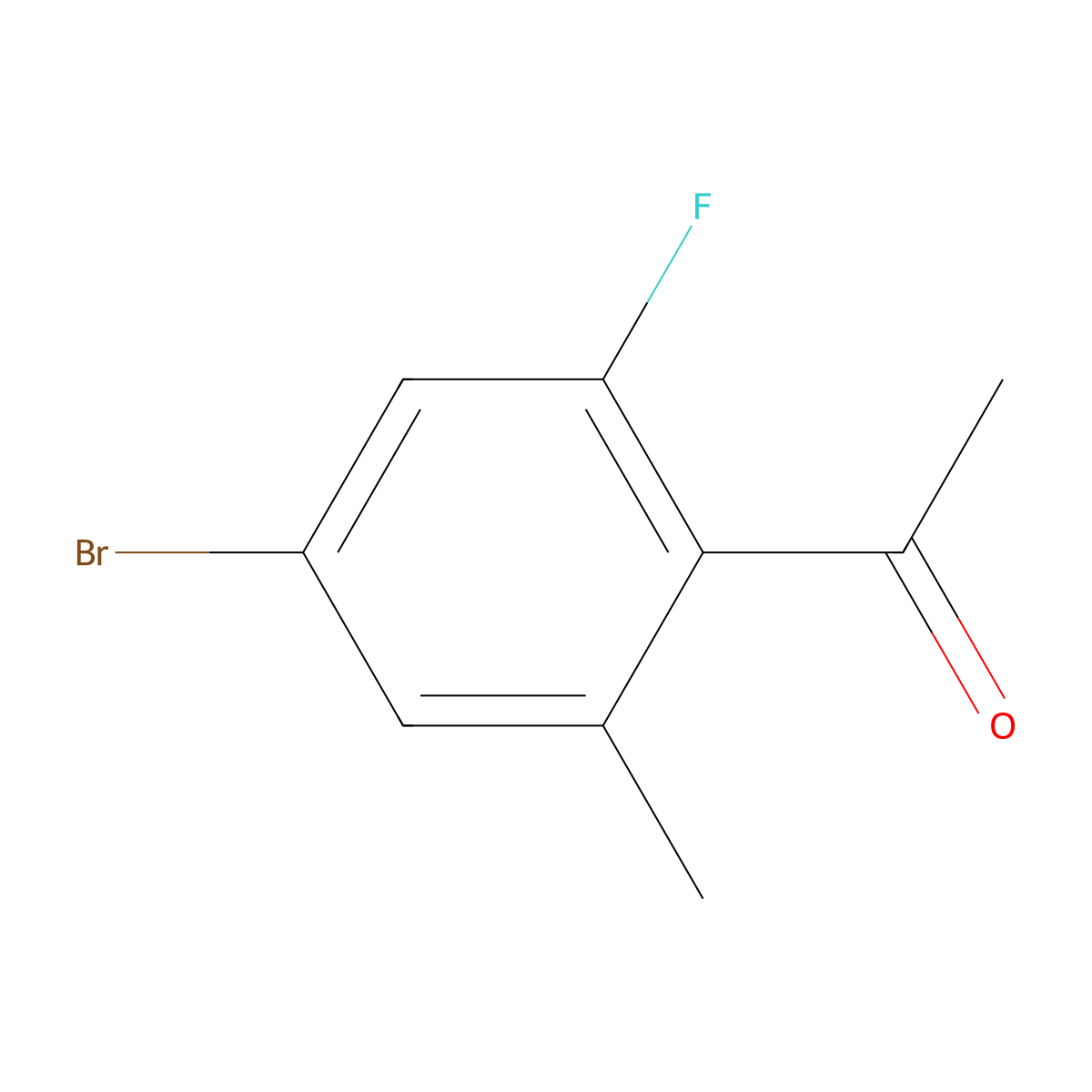 1-(4-Bromo-2-fluoro-6-methylphenyl)ethanone molecular structure, CAS 1934480-39-3