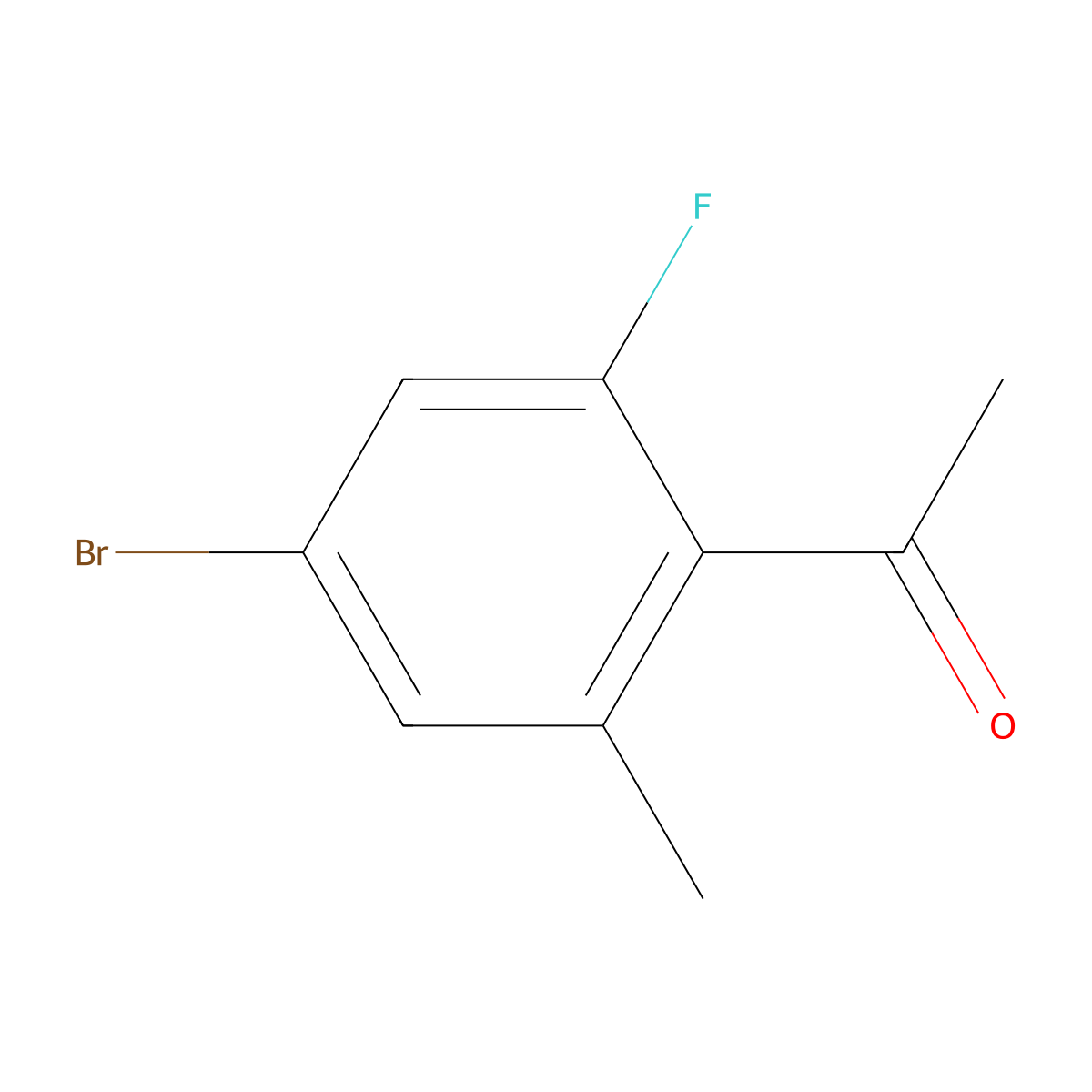 1-(4-Bromo-2-fluoro-6-methylphenyl)ethanone molecular structure, CAS 1934480-39-3