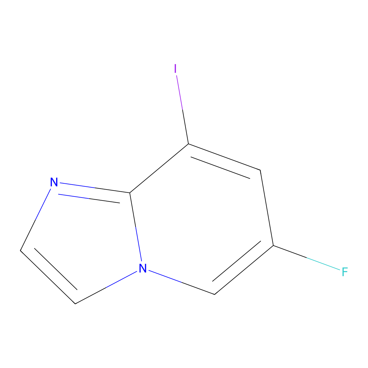 6-Fluoro-8-iodoimidazo[1,2-a]pyridine molecular structure, CAS 1934481-50-1