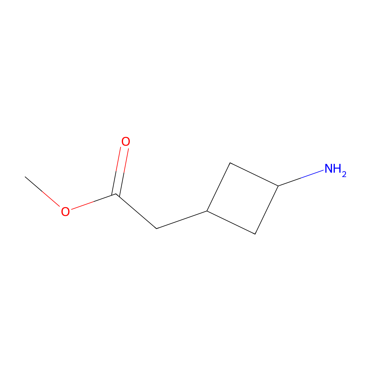 Methyl 2-(3-aminocyclobutyl)acetate molecular structure, CAS 1934482-65-1