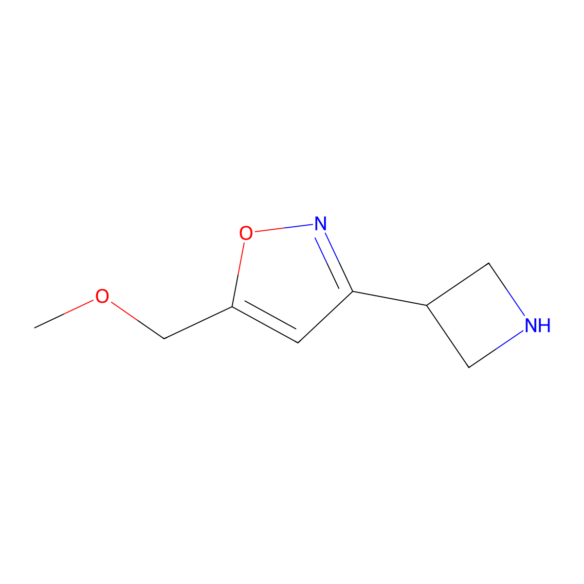 3-(Azetidin-3-yl)-5-(methoxymethyl)-1,2-oxazole molecular structure, CAS 1934483-75-6