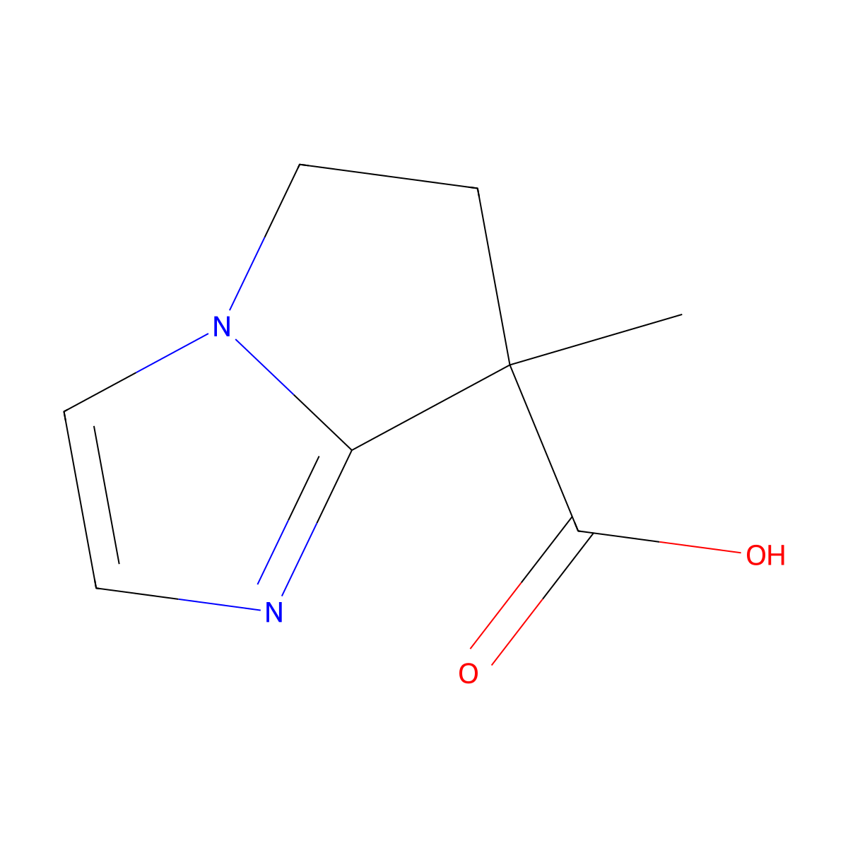 7-methyl-5H,6H,7H-pyrrolo[1,2-a]imidazole-7-carboxylic acid molecular structure, CAS 1934485-01-4