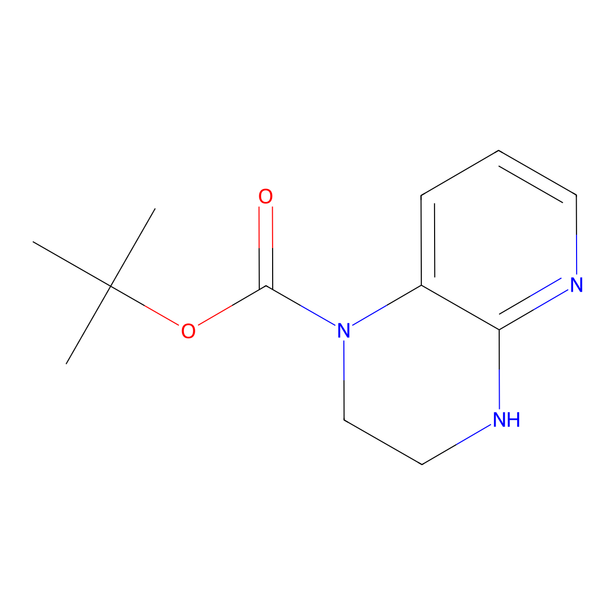 tert-butyl 1H,2H,3H,4H-pyrido(2,3-b)pyrazine-1-carboxylate molecular structure, CAS 1934485-48-9