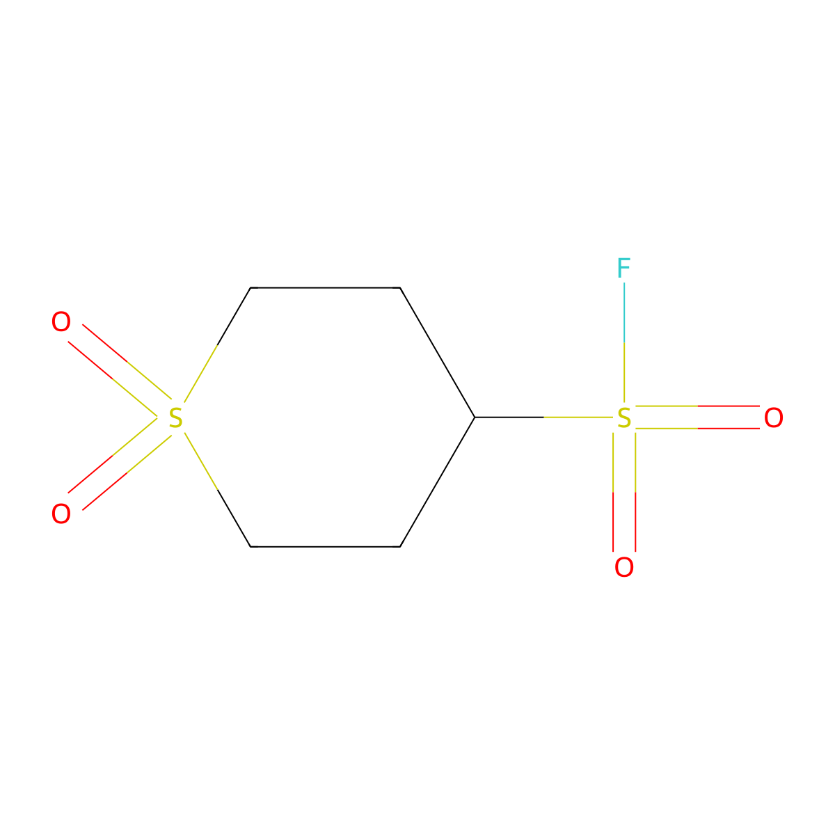 1,1-Dioxo-1lambda6-thiane-4-sulfonyl fluoride molecular structure, CAS 1934486-23-3