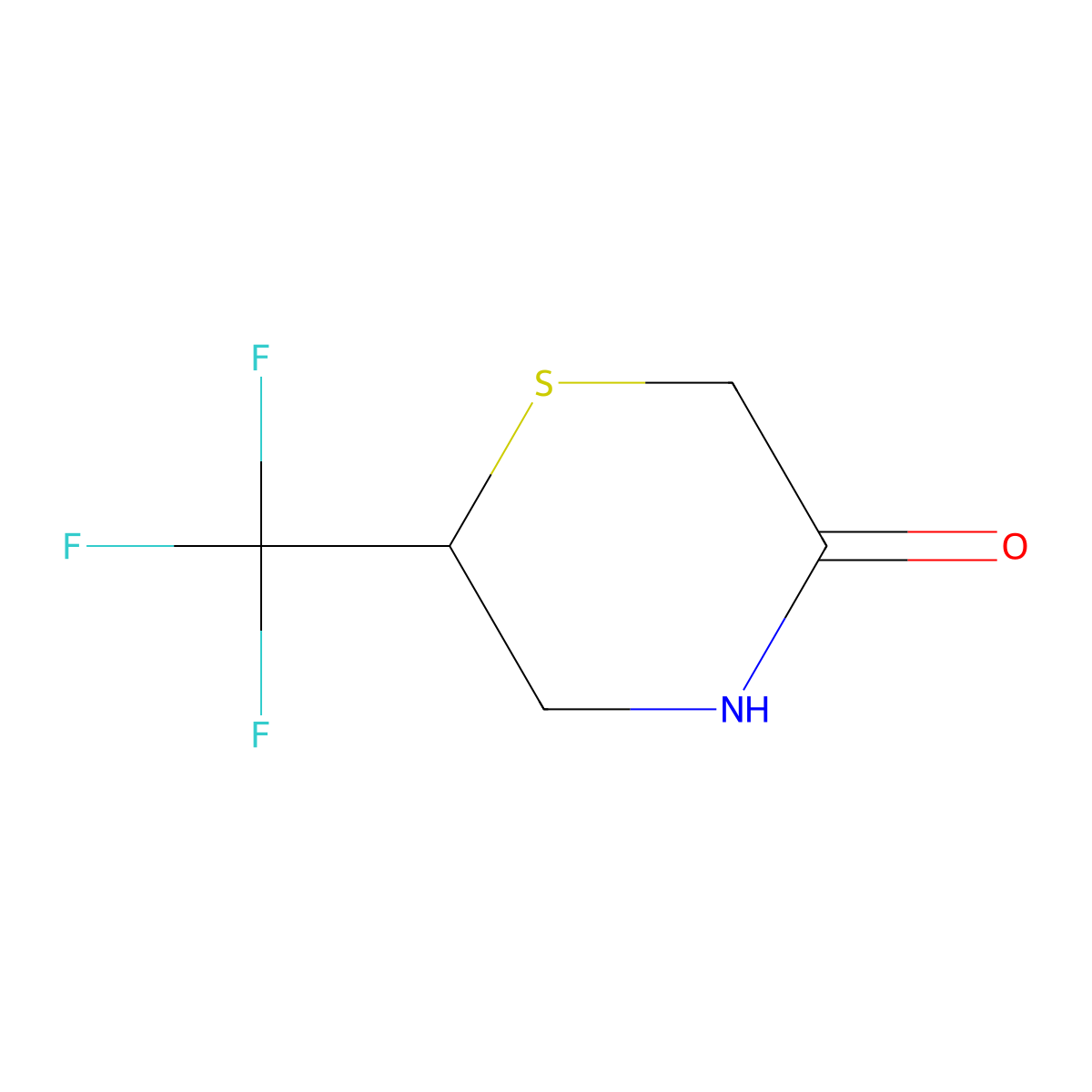 6-(Trifluoromethyl)thiomorpholin-3-one molecular structure, CAS 1934491-30-1