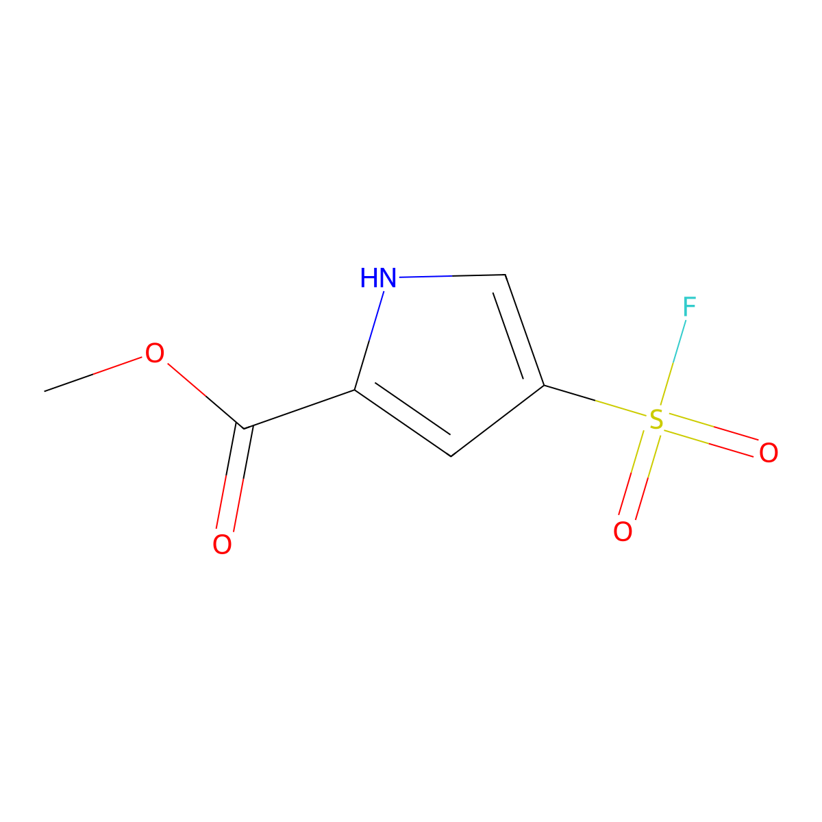 Methyl 4-(fluorosulfonyl)-1H-pyrrole-2-carboxylate molecular structure, CAS 1934496-66-8